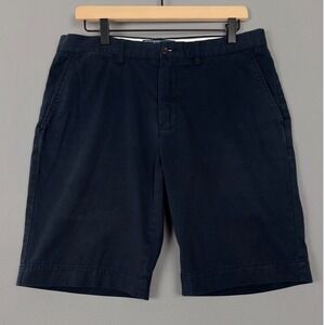 Polo Ralph Lauren Mens Navy Cotton Chino Shorts Classic Fit Flat Front Size 34